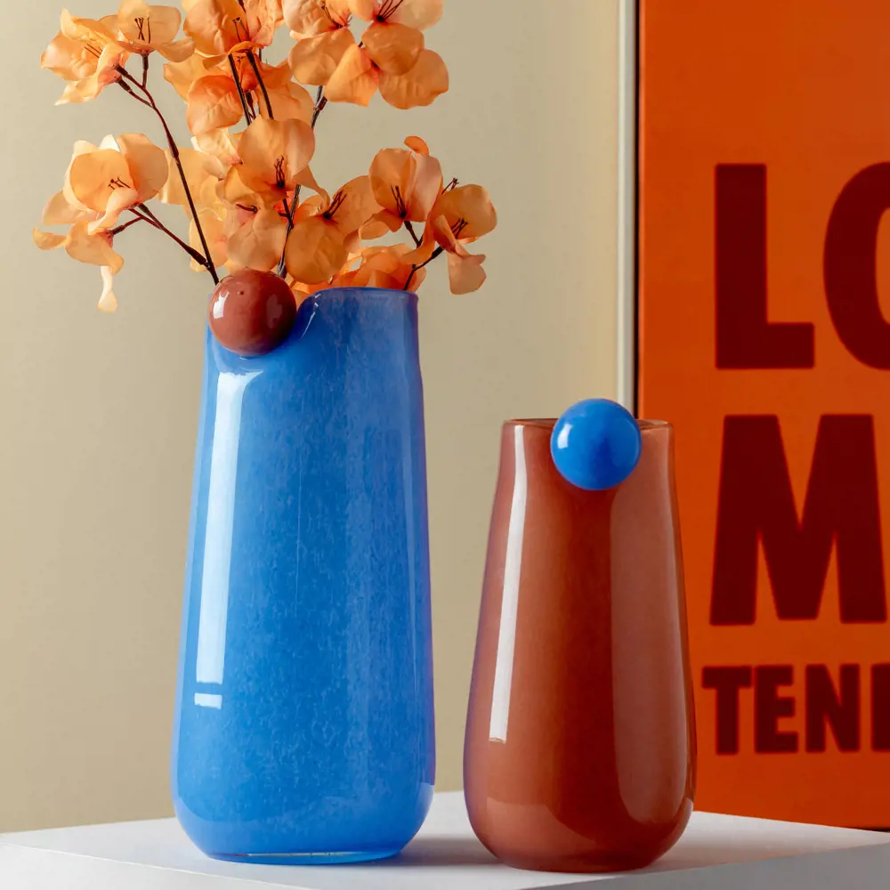 Present Time Vase Bolita Medium Soft Orange